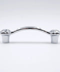 Crystal Glass Daisy Cabinet Pulls 4 Pack Chrome Finish Inlaid With Shining Clear Glass 3 Inch Center To Center Hole Spacing