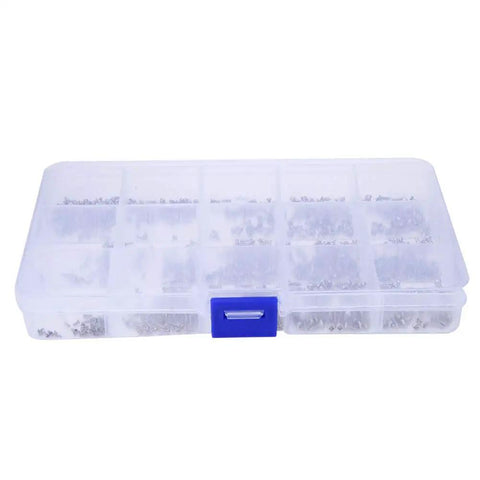 Top Notch Mini Self Tapping Screws With Rounded And Countersunk Cross Heads Crafted From Durable Stainless Steel in a storage box.