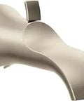S3835BN Brushed Nickel Replacement Cartridge For Moen Faucets, showing ceramic valve with smooth handle action, side angle view