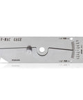 VWAC Undercut Gauge For Welders Stainless Steel Inspection Tool Reads Bead Undercuts Pit Depth Misalignment And Porosity Size In Inches Zero To One Quarter Inch Increments Per Inch Porosity Check, stainless gauge front view