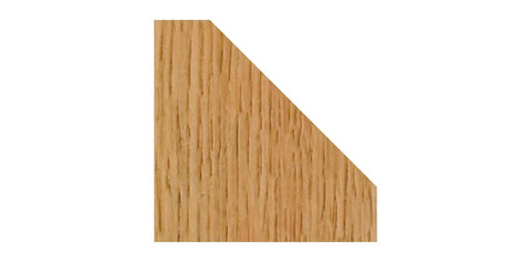 Wood sample showing 45-degree bevel cut, demonstrating Pro Grade Heavy Duty Chamfer Router Bit 2306 for clean edges.