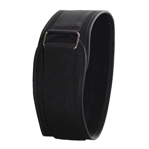 Adjustable Weight Lifting Belt With Locked In Core Support And Rock Solid Build Made From Durable Eva Nylon, black, side view.