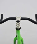 Bullhorn Aluminum Alloy Handlebar 25.4mm By 390mm For Fixed Gear And Road Bikes, 6061 Lightweight Bar on green bike