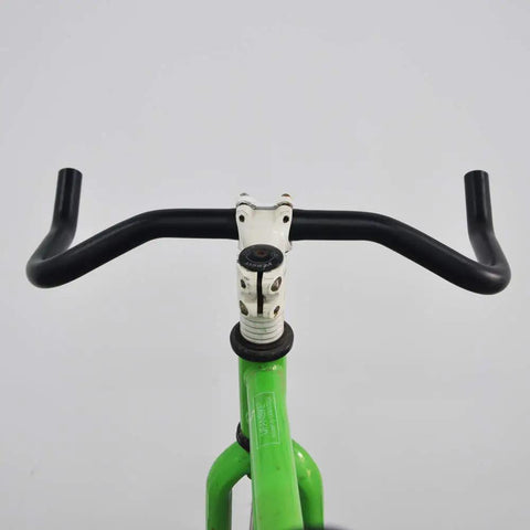 Bullhorn Aluminum Alloy Handlebar 25.4mm By 390mm For Fixed Gear And Road Bikes, 6061 Lightweight Bar on green bike