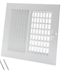 Durable 8 By 8 Inch Duct Opening Air Vent Cover For Wall Or Ceiling Built Tough High Airflow Two Way Steel Ventilation Adjustable Register