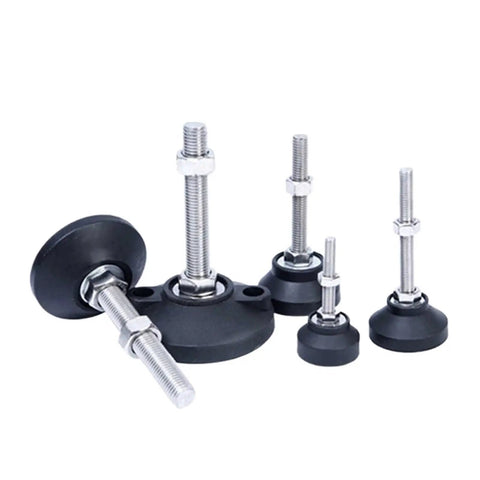 6 Pack Adjustable Furniture Glide Leveling Feet With Nylon Base And Threaded Joint, various sizes for precise leveling
