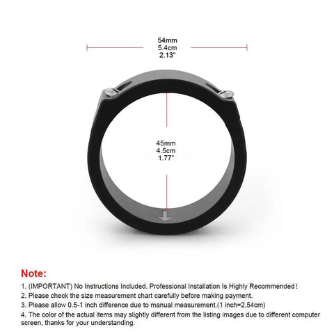 Cnc Aluminum Tailgate Anti Theft Lock For Toyota Tacoma 2016 To 2023 in black, measuring 54mm outer diameter, 45mm inner diameter.