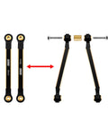 Brass High Clearance Four Link Set For SCX24 Gladiator Power Wagon Heavy Brass Links For Durability Lowers Center Of Gravity To Boost Stability Moves Links Away From Driveshaft To Prevent Rubbing Reduces Axle Wrap And Unwanted Steering For Smoother, 39mm links