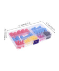 Premium Tapered Silicone Stoppers Kit With Easy Grip Rubber Plugs For Sealing Test Tubes Flasks And Bottles Perfect Heavy Duty Coating Paint Projects And Lab Experiments You Can Trust These High Temp Plugs To Save Time And Keep Your Gear Safe. clear organizer box with 8 sizes of tapered silicone stoppers