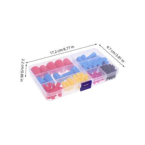Premium Tapered Silicone Stoppers Kit With Easy Grip Rubber Plugs For Sealing Test Tubes Flasks And Bottles Perfect Heavy Duty Coating Paint Projects And Lab Experiments You Can Trust These High Temp Plugs To Save Time And Keep Your Gear Safe. clear organizer box with 8 sizes of tapered silicone stoppers