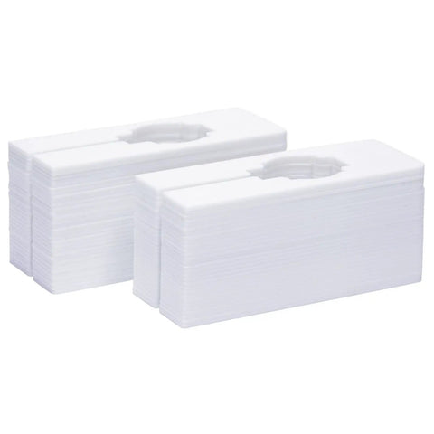 Durable Plastic Clothes Rack Dividers With Blank Custom Tags For Easy Closet Organization In White 5 By 2 Inch Polypropylene Garment Rack Labels Pack Of 60