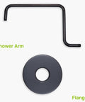 Gooseneck Shower Arm Extension With 1/2 NPT Brass Connector, Solid Brass, Rust Proof Oil Rubbed Bronze Finish, 19 Inch Length, Wall Flange
