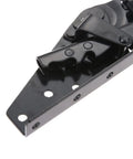 Adjustable Three-Position Sofa Bed Angle Mechanism Hinges for backrest and seat, heavy duty black furniture hardware fittings screws, close-up