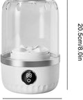 Portable Mini Washer Ultra Compact Wash Tub For Underwear And Socks with digital display, transparent design, and sturdy base.