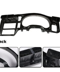 G-PLUS dash bezel cover, dark gray plastic for Chevy Blazer/S10, GMC Jimmy, S15 Sonoma (1998–2004); not for double DIN