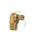 Lock Clamp Type Grease Nozzle Kit With Brass Fittings SAE Zerk Straight Nozzles Angled Grease Tool Replacement close-up