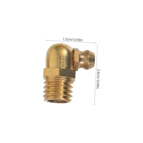 Lock Clamp Type Grease Nozzle Kit With Brass Fittings SAE Zerk Straight Nozzles Angled Grease Tool Replacement close-up