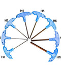 Heavy Duty T Handle Hex Wrench Set From H2 To H10 Metric Key Tool With Long Alloy Steel Handle Perfect For Furniture Assembly Bike Repair And Mechanic Maintenance Kit In Cool Blue, blue T-handle hex keys H2-H10