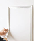 Flexible Wall Molding Trim And Chair Rail Peel And Stick Self Adhesive Panel Moulding installation on white wall