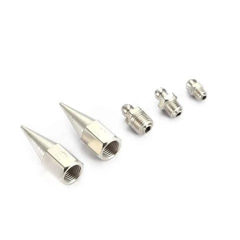 Brass Zerk Grease Nipple Fittings Kit, 32 Piece Assortment shown with various high temperature durable nipples for easy assembly
