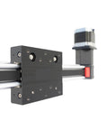 Fpb45 Linear Rail And Guide Assembly With Belt Driven Electric Stage For Cnc Projects featuring motor and rail components.