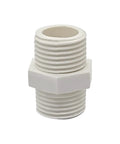 G3/4 Inch PVC Pipe Fitting Hex Nipple Adapter Male To Male 3/4 G Thread Connector, corrosion resistant, front view