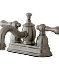 4 Inch Centerset Bathroom Faucet In Brushed Nickel Finish, Solid Brass Construction, Drip Free Ceramic Cartridge, 1.2 GPM Flow Rate
