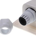 IP68 Waterproof Solar Cable Entry Gland for RV, Caravan, Marine, and Boat Installations, Weather Resistant Single Cable Housing in White, UV Resistant ABS, Lightweight Durable Design with Wind-Reducing Curved Top, 108x71x44 mm