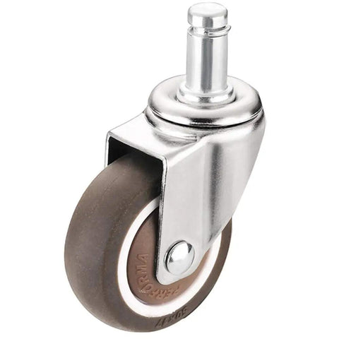 Heavy Duty Swivel Rubber Caster Wheels Dead Quiet Furniture Roller Replacement Set Of Five M11 Threaded Stem with TPR wheel.