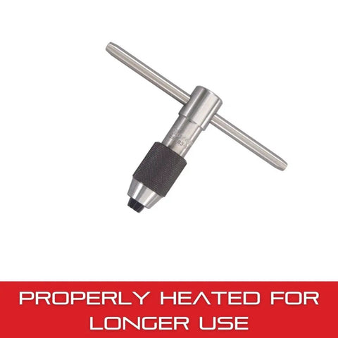 T Handle Tap Wrench For Holding Taps Drills Reamers And Small Tools, Pro Grade Shop Essential Gear with 2.5 inch body length