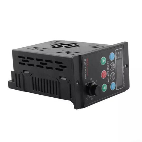 Beefy Single Phase to Three Phase VFD Inverter 750W 1HP with RS485 Port 110V 220V AC Input Output Controller black