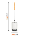 Toilet Brush With Ceramic Holder And Instant Dry Coating For Mold And Mildew Prevention, Hygienic Cleaning Scrubber