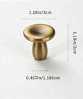 Dope 2 Pack French Antique Brass Mushroom Cabinet Knobs 1.18 Inch Zinc Alloy Drawer Knobs with dimensions shown