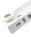 Close-up of heavy duty drawer slide with wheels for cabinet drawers metal sides roller bearing track smooth sliding kitchen hardware 30mm width