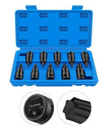 Cool 10-Piece Torx Socket Adapter Set With T20 To T70 Bits For Your 1/2 Inch Impact Wrench. 12.5mm black case