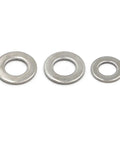 Flat Washer Set Stainless Steel 304 M1.6 M2 To M12 High Resilience Gasket Kit 50 Pcs Heavy Duty Metal Fasteners For Hardware Furniture Medical Equipment Rail And More, three sizes