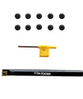 Beefed Up Half Inch Indexable Lathe Turning Tool Holder Boring Bar For CCMT Carbide Inserts, yellow wrench, screws, tool holder set