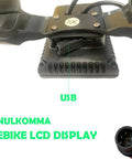 Electric Bike LCD Display Panel for Ebike Conversion Kit 36V Waterproof 6 Pin USB Speed Meter with Tough Connector