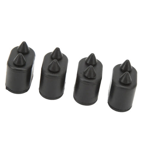 Grab These 4Pcs Rubber Door Jamb Bumper Cushions For Super Easy Noise Reduction, Smooth Closes, And A Total Fix For Cutlass And Other Rides Without The Clunk Or Squeak. four black rubber door bumpers with spikes, set of 4