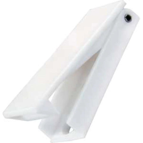 Squared Baggage Door Catch White Pack Of Two Includes Mounting Screws For Easy RV Or Trailer Use Mount Above Or Beside Doors Lays Flat When Not In Use