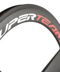 56Mm Carbon Road Bike Tri Spoke Wheelset For Zippy Road Rides 700C Clincher Rim 23mm Wide Matte 3K Finish