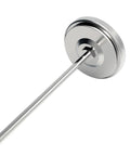 Close-up of 20 Inch Stainless Steel Soil Thermometer with Waterproof Stem for Compost Garden and Lawn Care, durable stainless construction