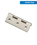 Heavy Duty 304 Stainless Steel Folding Hinges For Cabinet Doors 180 Degree Wide Swing showing a flat hinge with three holes.