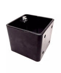 Heavy Duty Industrial Conveyor Leg Support Bracket Workhorse Replacement Fixture For Factory Assembly Lines And Warehouse Gear, solid steel construction, square design, multiple mounting holes.