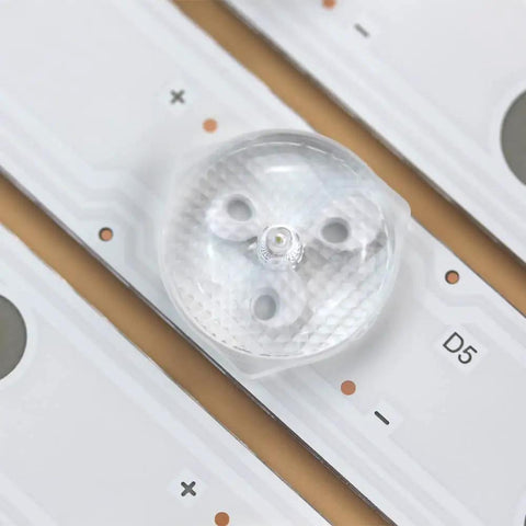 Close-up of 12 Pack LED Backlight Strips For TV LB70006 E70 E3 Replacement Kit 55.7 Inch Long 1415mm 18 LEDs Per Strip A And B Sides.