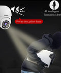 5G Outdoor Dome Security Camera With 2 Way Audio, Continuous Recording, 24 Seven Monitoring, detecting intruder at night