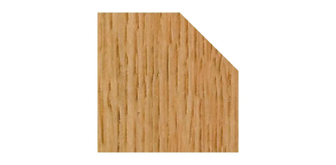 Wooden edge with 45-degree bevel showing result from Carbide Tipped Chamfer Router Bit 45 Degree Bevel With Quarter Inch Shank Seven Sixteenths Cutting Length Five Sixteenths Cutting Height Durable Woodworking Cutter For Clean Edges.