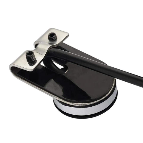 Close-up of lip mount NMO bracket of Dual Band Vehicle Ham Radio Antenna For VHF UHF 136 To 174 MHz And 400 To 470 MHz