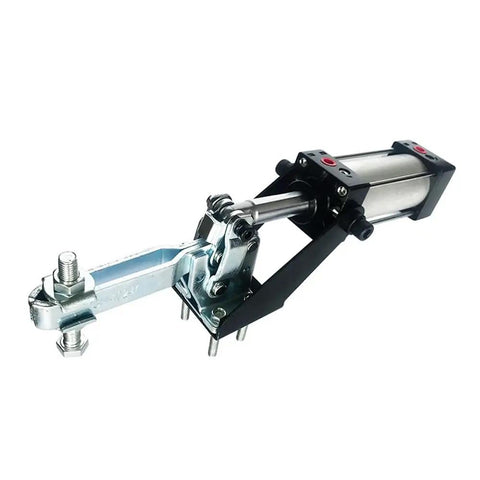 Heavy Duty Pneumatic Clamp With Quick Toggle Action For Precise Workpiece Holding And Fast Setup Pro Grade Build 499.4 Lbs Max Force GH-12132-A Durable Hot Rolled SPHC Steel Clamp Tool For Metalworking And Assembly in side view