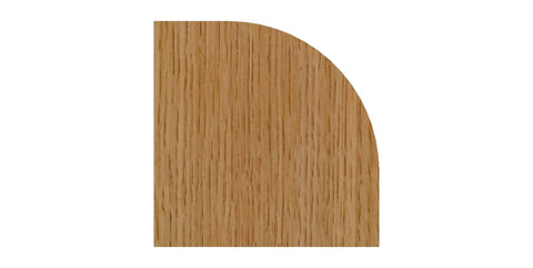 Wooden edge finished with Roundover Router Bit With One Inch Radius And Two And A Half Inch Diameter Half Inch Shank And One And Five Sixteenths Inch Cutting Length Premium Carbide Precision Ground Workhorse For High RPM Industrial Grade Woodworking Edge Finisher.